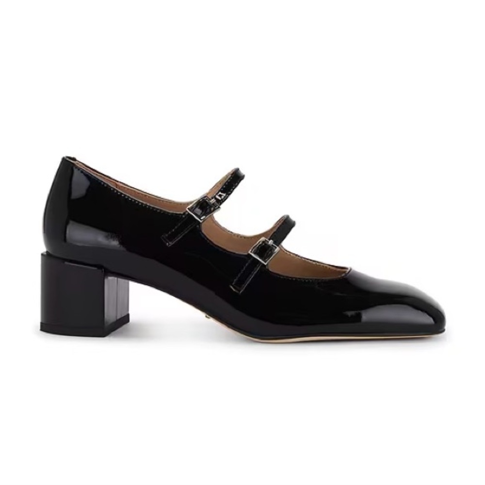 Black Whistle Mary Jane Block Heels by Tony Bianco